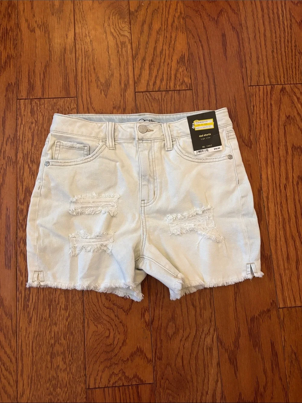 Kid’s size XL (14) Light Wash Distressed Denim Shorts